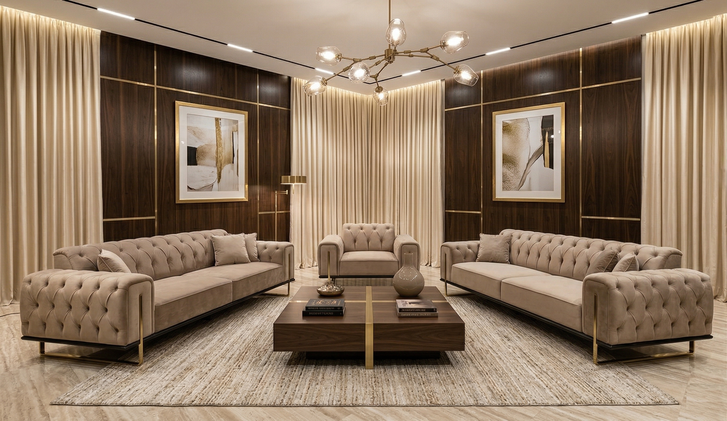 Lucas Grid Sofa Set